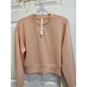NEW Lululemon Perfectly Oversized Cropped Crew Softstreme Pink RARE Sz 2 (xs)